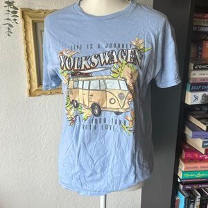 VW Size Medium Blue women’s T Shirt Volkswagen bus